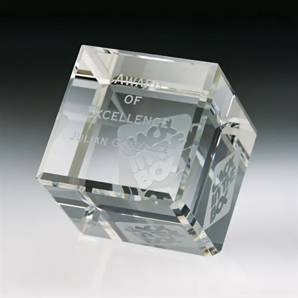 2.38" x 3" x 2.38" Borda I small edge block award.... from ASI 67866 Logomark/Valumark