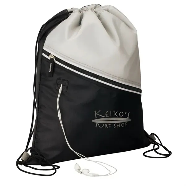 0.19" x 15.5" x 13" Mazzo drawstring cooler bag with heat-sealed... from ASI 67866 Logomark/Valumark
