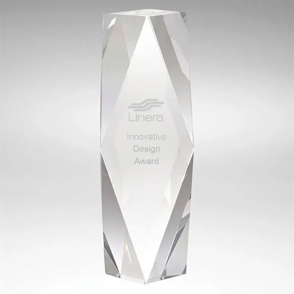 1" x 4.75" x 1.75" Zyra I small tower award.... from ASI 67866 Logomark/Valumark