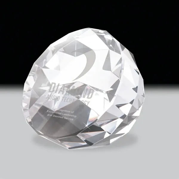 2.75" x 2" x 2.75" Modica flat-cut diamond award.... from ASI 67866 Logomark/Valumark