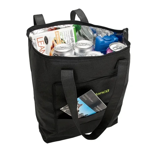 5.25" x 15.5" x 12" folding cooler tote; includes 24" handles... from ASI 67866 Logomark/Valumark / Valumark™
