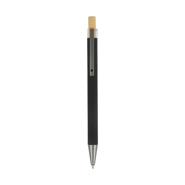 Arundi Recycled Aluminum Pen With Bamboo Plunger... from ASI 67866 Logomark/Valumark