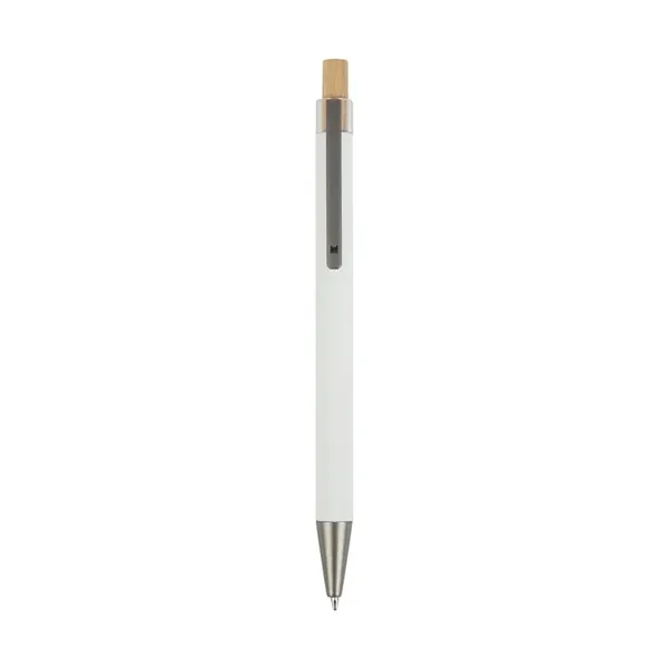 Arundi Recycled Aluminum Pen With Bamboo Plunger... from ASI 67866 Logomark/Valumark