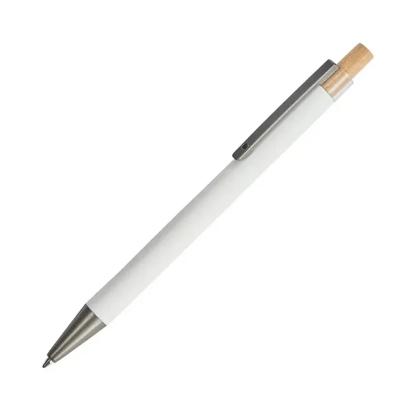 Arundi Recycled Aluminum Pen With Bamboo Plunger... from ASI 67866 Logomark/Valumark