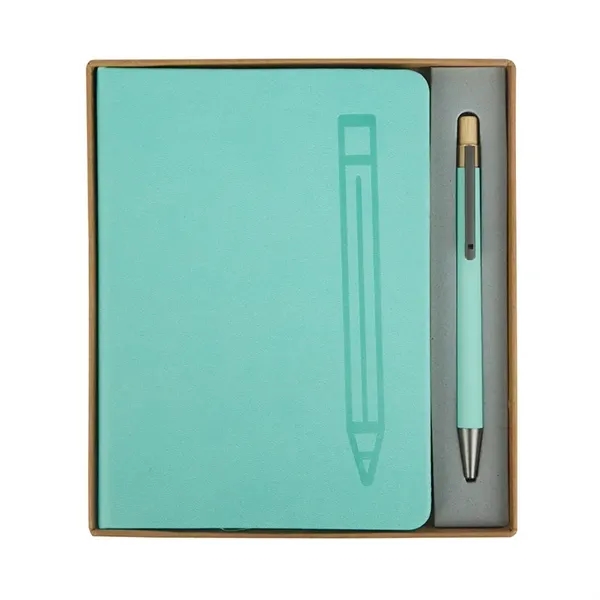 Manhattan II Gift Set w/ Magnetic Journal & Recycled Pen... from ASI 67866 Logomark/Valumark