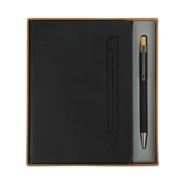 Manhattan II Gift Set w/ Magnetic Journal & Recycled Pen... from ASI 67866 Logomark/Valumark