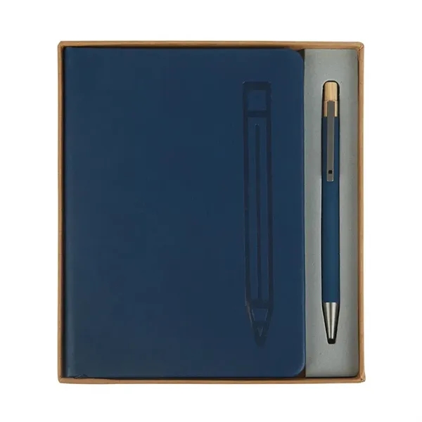 Manhattan II Gift Set w/ Magnetic Journal & Recycled Pen... from ASI 67866 Logomark/Valumark