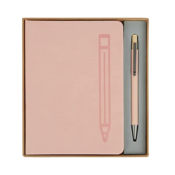 Manhattan II Gift Set w/ Magnetic Journal & Recycled Pen... from ASI 67866 Logomark/Valumark
