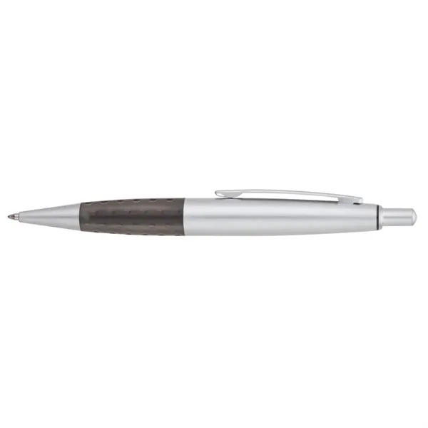 Ballpoint pen with solid brass cap, textured transparent grip, push-action mechanism,... from ASI 67866 Logomark/Valumark