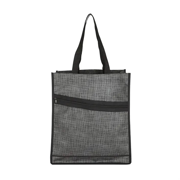 4" x 16" x 13.5" tote with black and grey print;... from ASI 67866 Logomark/Valumark / Valumark™