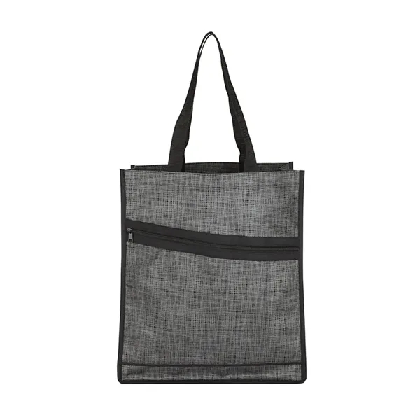 4" x 16" x 13.5" tote with black and grey print;... from ASI 67866 Logomark/Valumark / Valumark™