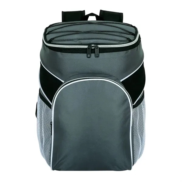 Backpack cooler made with polyester and PEVA lining; has 30-can capacity.... from ASI 67866 Logomark/Valumark