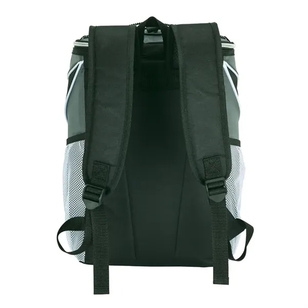 Backpack cooler made with polyester and PEVA lining; has 30-can capacity.... from ASI 67866 Logomark/Valumark