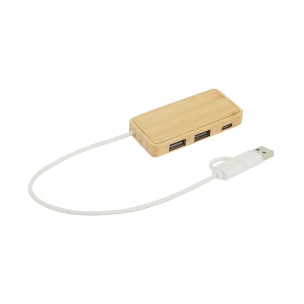 Douglas Bamboo Dual USB Hub... from ASI 67866 Logomark/Valumark
