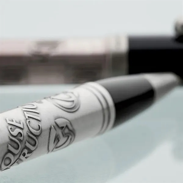Twist action ballpoint pen with two-piece triangular gift box.... from ASI 67866 Logomark/Valumark