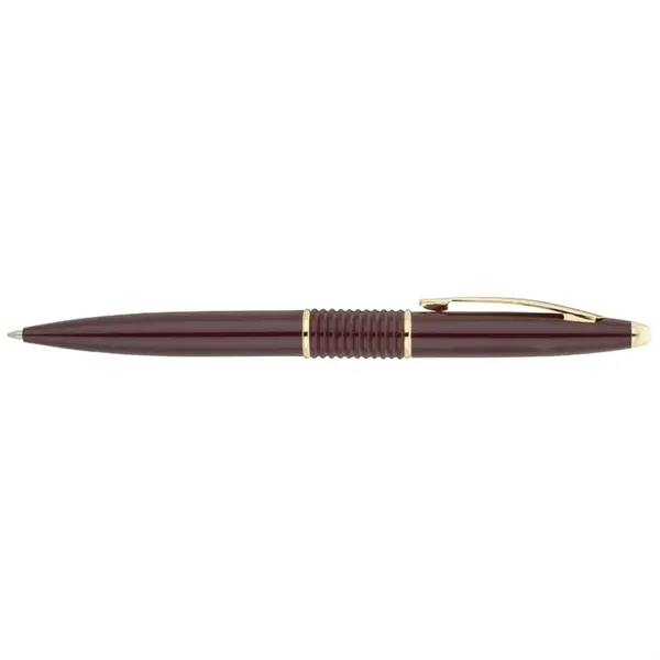 Brass ballpoint pen with twist action mechanism, ribbed design body and... from ASI 67866 Logomark/Valumark