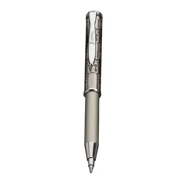 Telescoping ballpoint pen with etched barrel and antique sculptured cap.... from ASI 67866 Logomark/Valumark