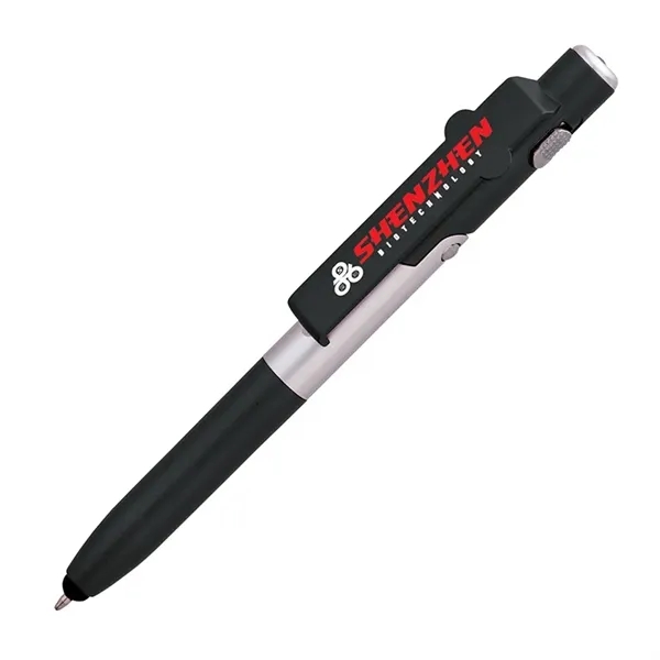 4-in-1 ballpoint pen with twist-action mechanism, LED flashlight, capacitive stylus and... from ASI 67866 Logomark/Valumark