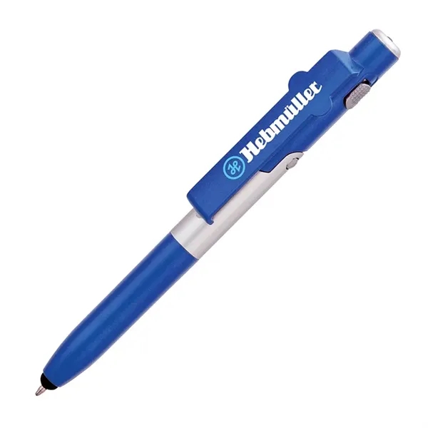 4-in-1 ballpoint pen with twist-action mechanism, LED flashlight, capacitive stylus and... from ASI 67866 Logomark/Valumark