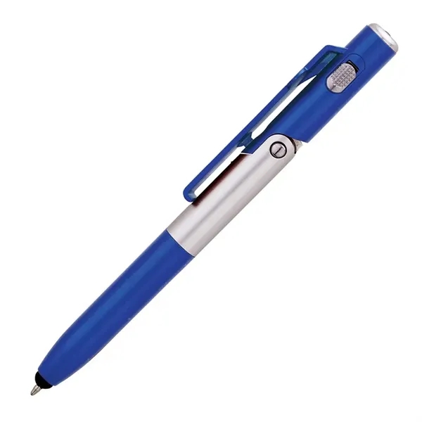 4-in-1 ballpoint pen with twist-action mechanism, LED flashlight, capacitive stylus and... from ASI 67866 Logomark/Valumark