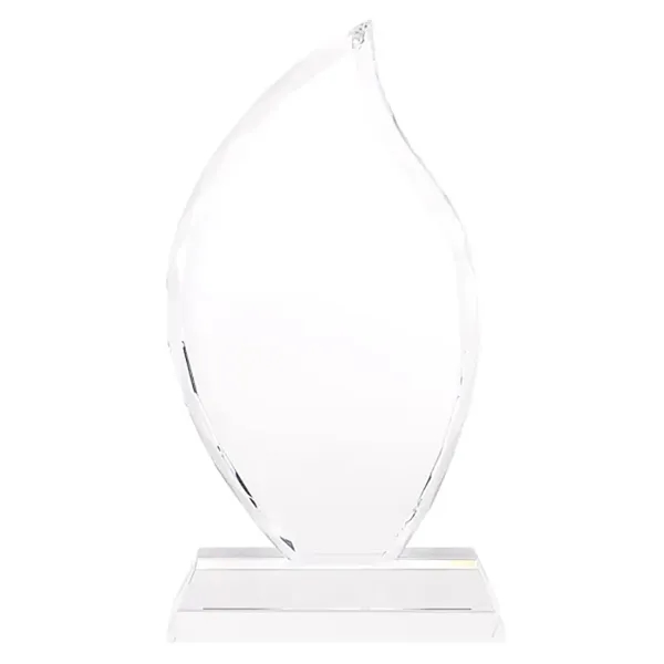 1.56" x 8.5" x 4.75" Fiamma II large crystal flame award... from ASI 67866 Logomark/Valumark