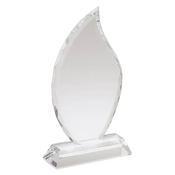 1.56" x 8.5" x 4.75" Fiamma II large crystal flame award... from ASI 67866 Logomark/Valumark