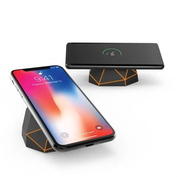 2.31" x 2.56" x 2.56" Xoopar geo dock charger with light-up... from ASI 67866 Logomark/Valumark