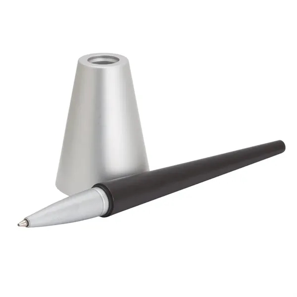 Aluminum Arc-en-ciel ballpoint pen and brushed aluminum stand.... from ASI 67866 Logomark/Valumark