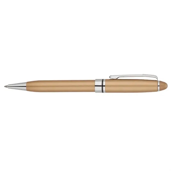 Ballpoint pen with solid brass construction, twist action mechanism, chrome clip,... from ASI 67866 Logomark/Valumark / Valumark™