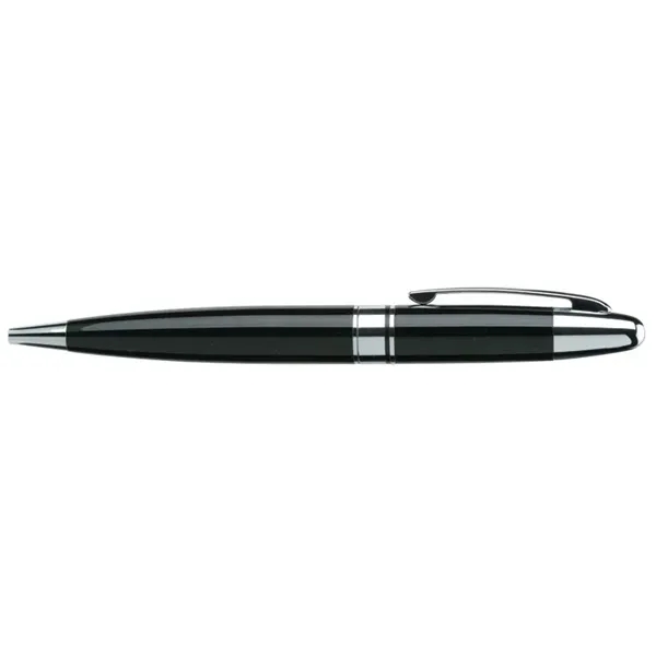 Twist action ballpoint pen with sleek shiny finish and solid brass... from ASI 67866 Logomark/Valumark