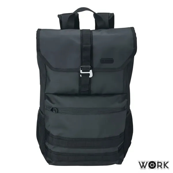 5.5" x 19" x 12.5" Work day backpack; includes bottle opener... from ASI 67866 Logomark/Valumark