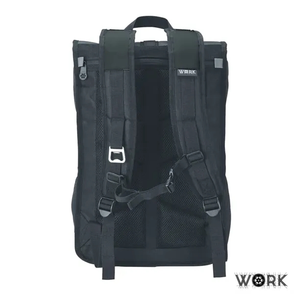 5.5" x 19" x 12.5" Work day backpack; includes bottle opener... from ASI 67866 Logomark/Valumark
