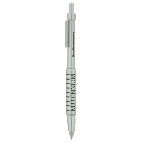 Plunger action ballpoint pen with brass barrel.... from ASI 67866 Logomark/Valumark
