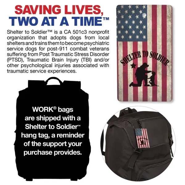 7" x 20" x 12" Work Outdoor backpack with laptop/tablet pockets,... from ASI 67866 Logomark/Valumark