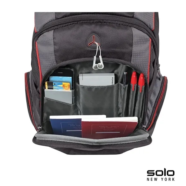 8" x 19" x 12.5" backpack with padded tablet/E-reader pocket and... from ASI 67866 Logomark/Valumark