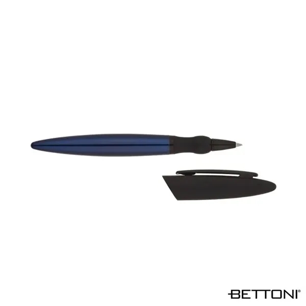 Rollerball pen with brass construction, matte black cap, black clip, colorful... from ASI 67866 Logomark/Valumark