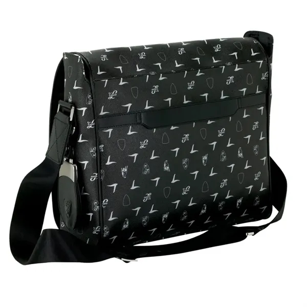 4" x 13" x 14.5" black shoulder bag; includes interior zip... from ASI 67866 Logomark/Valumark