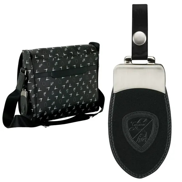 4" x 13" x 14.5" black shoulder bag; includes interior zip... from ASI 67866 Logomark/Valumark