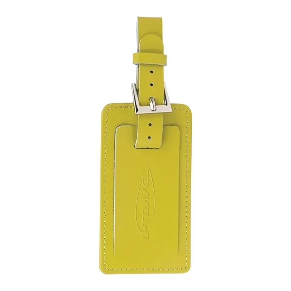 0.5" x 2.25" x 6.12" Fragolino leather luggage spotter tag with... from ASI 67866 Logomark/Valumark / Valumark™