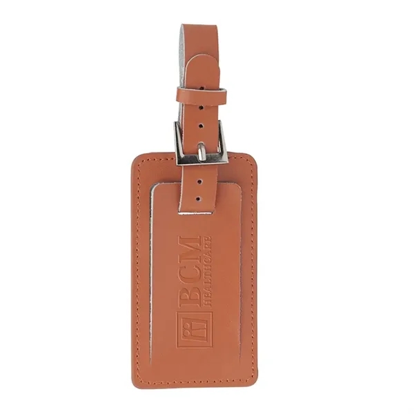 0.5" x 2.25" x 6.12" Fragolino leather luggage spotter tag with... from ASI 67866 Logomark/Valumark / Valumark™
