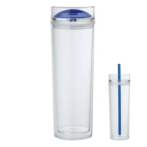 2.88" x 8.5" x 2.88" acrylonitrile styrene 16 ounce double-wall Jomocha... from ASI 67866 Logomark/Valumark