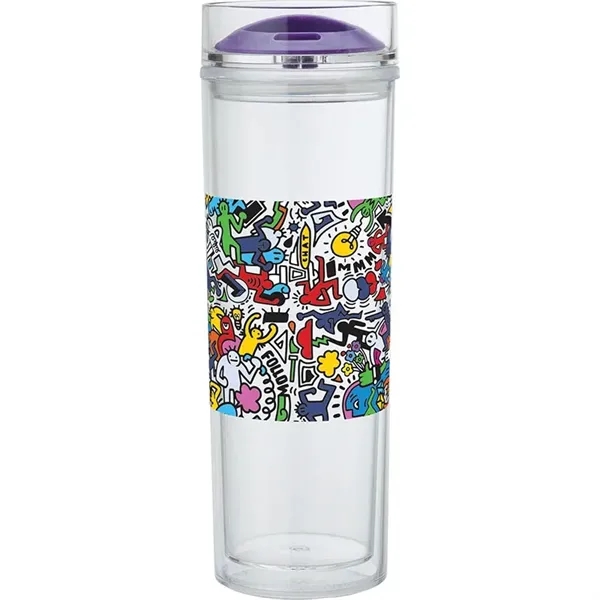 2.88" x 8.5" x 2.88" acrylonitrile styrene 16 ounce double-wall Jomocha... from ASI 67866 Logomark/Valumark