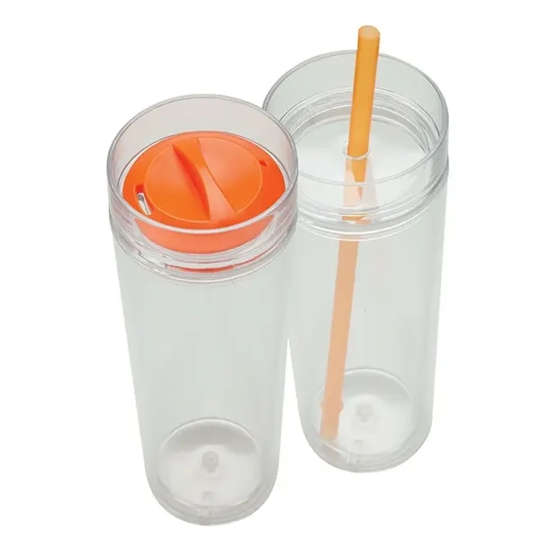 2.88" x 8.5" x 2.88" acrylonitrile styrene 16 ounce double-wall Jomocha... from ASI 67866 Logomark/Valumark