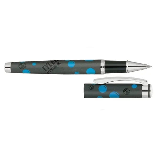 Rollerball pen with full wrap printed cap and barrel design, solid... from ASI 67866 Logomark/Valumark