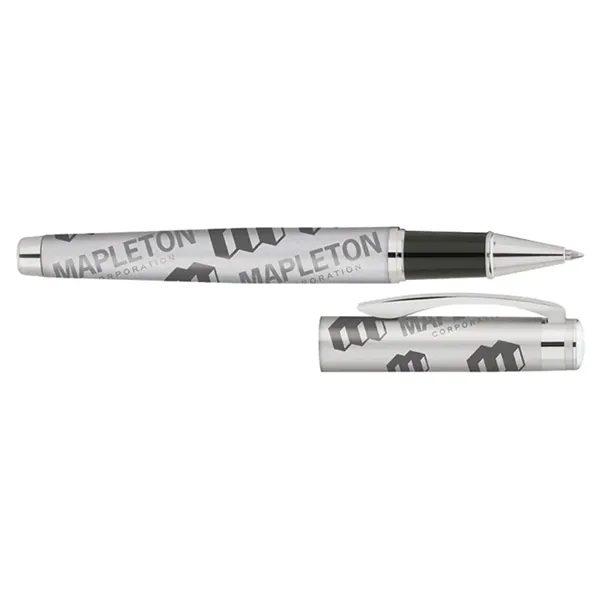 Rollerball pen with full wrap printed cap and barrel design, solid... from ASI 67866 Logomark/Valumark