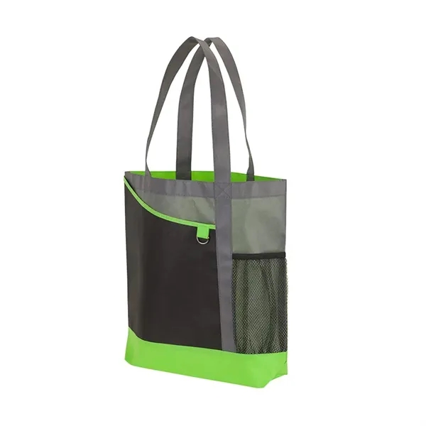 4" x 14.5" x 15.75" tri-toned tote bag; includes front pocket,... from ASI 67866 Logomark/Valumark / Valumark™