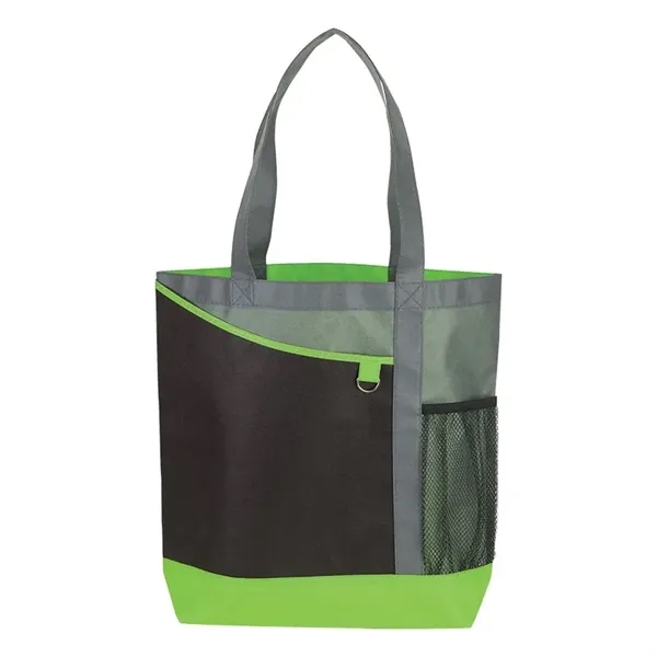 4" x 14.5" x 15.75" tri-toned tote bag; includes front pocket,... from ASI 67866 Logomark/Valumark / Valumark™