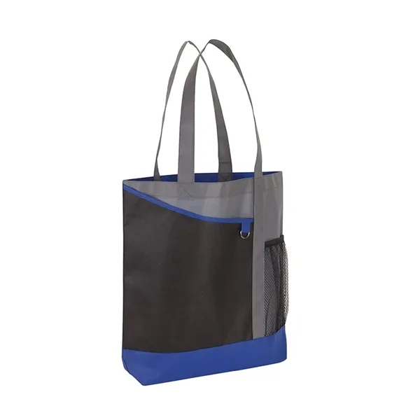 4" x 14.5" x 15.75" tri-toned tote bag; includes front pocket,... from ASI 67866 Logomark/Valumark / Valumark™