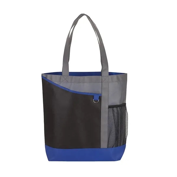 4" x 14.5" x 15.75" tri-toned tote bag; includes front pocket,... from ASI 67866 Logomark/Valumark / Valumark™