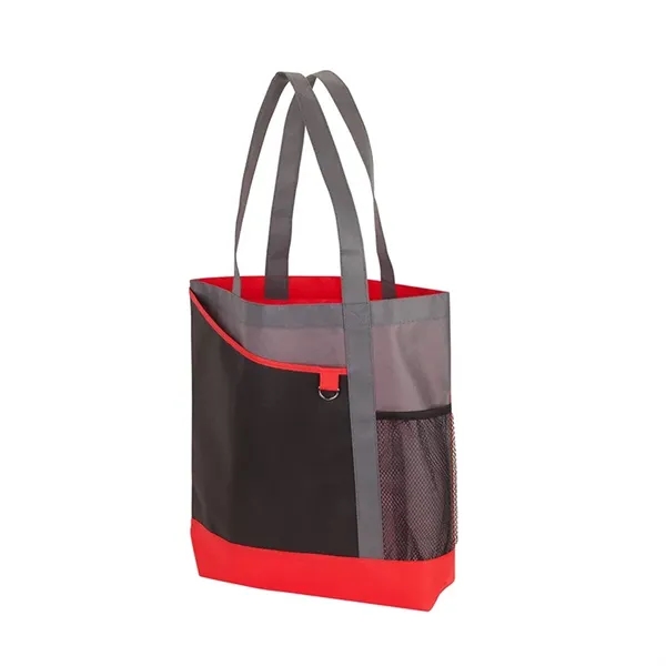 4" x 14.5" x 15.75" tri-toned tote bag; includes front pocket,... from ASI 67866 Logomark/Valumark / Valumark™